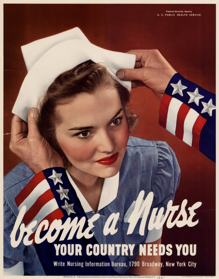 US poster recruiting nurses, World War II