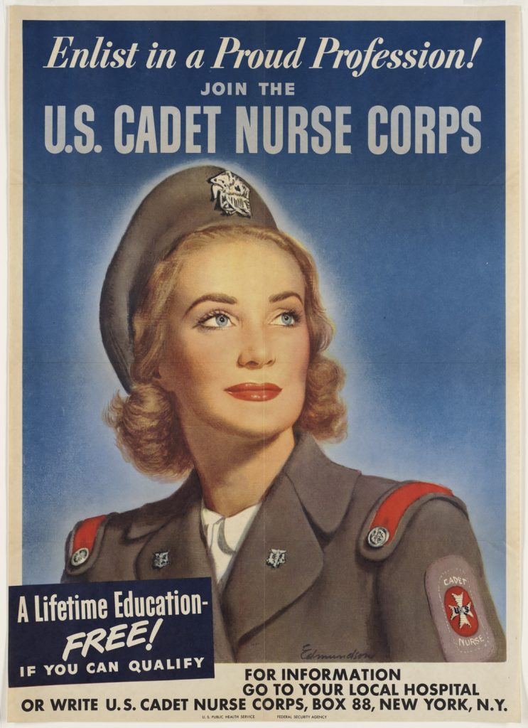 Recruiting poster for the US Cadet Nurse Corps, World War II