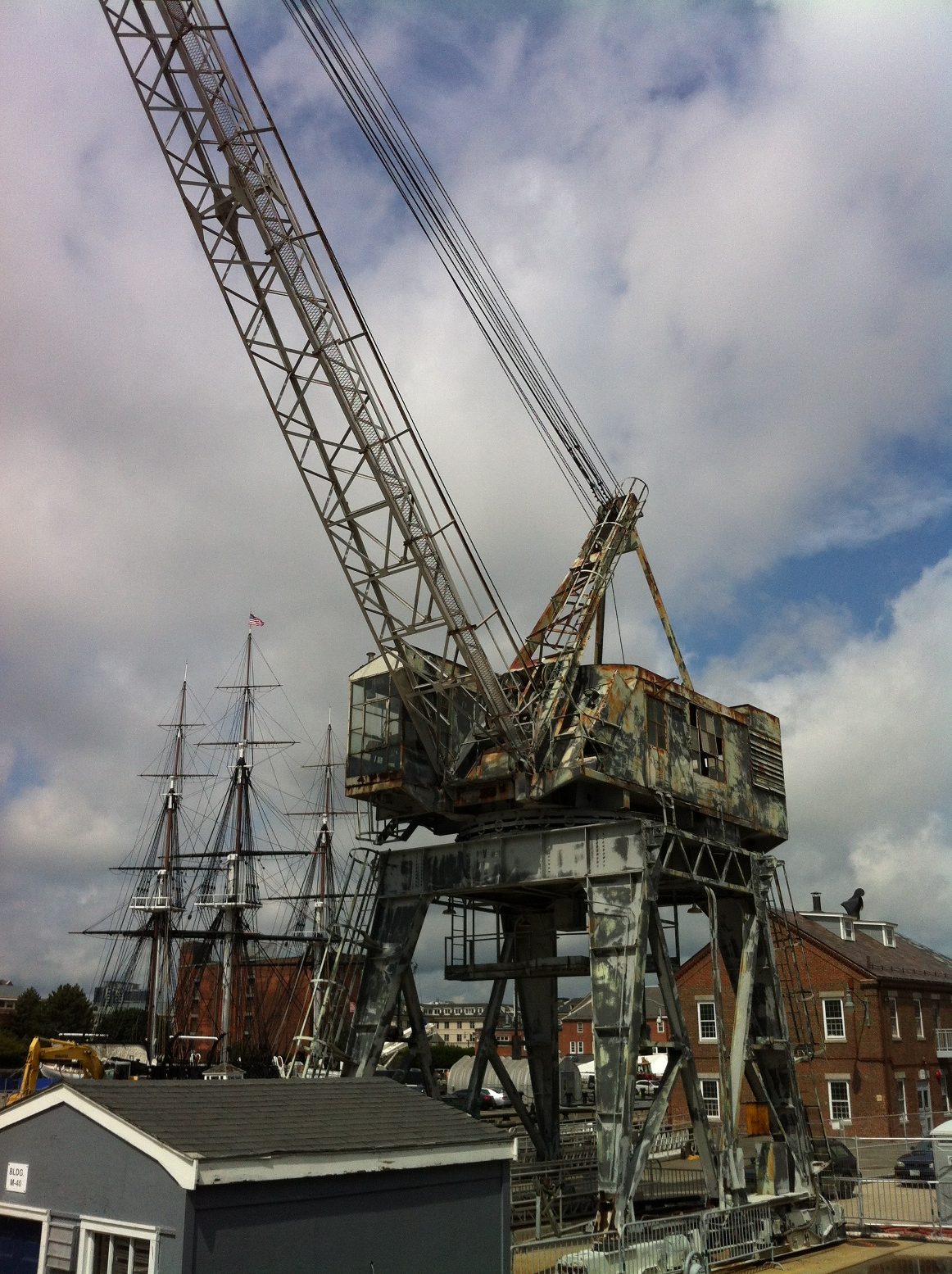 Crane at the Charlestown Navy Yard in Boston (Photos: Sarah Sundin,  July 2014)