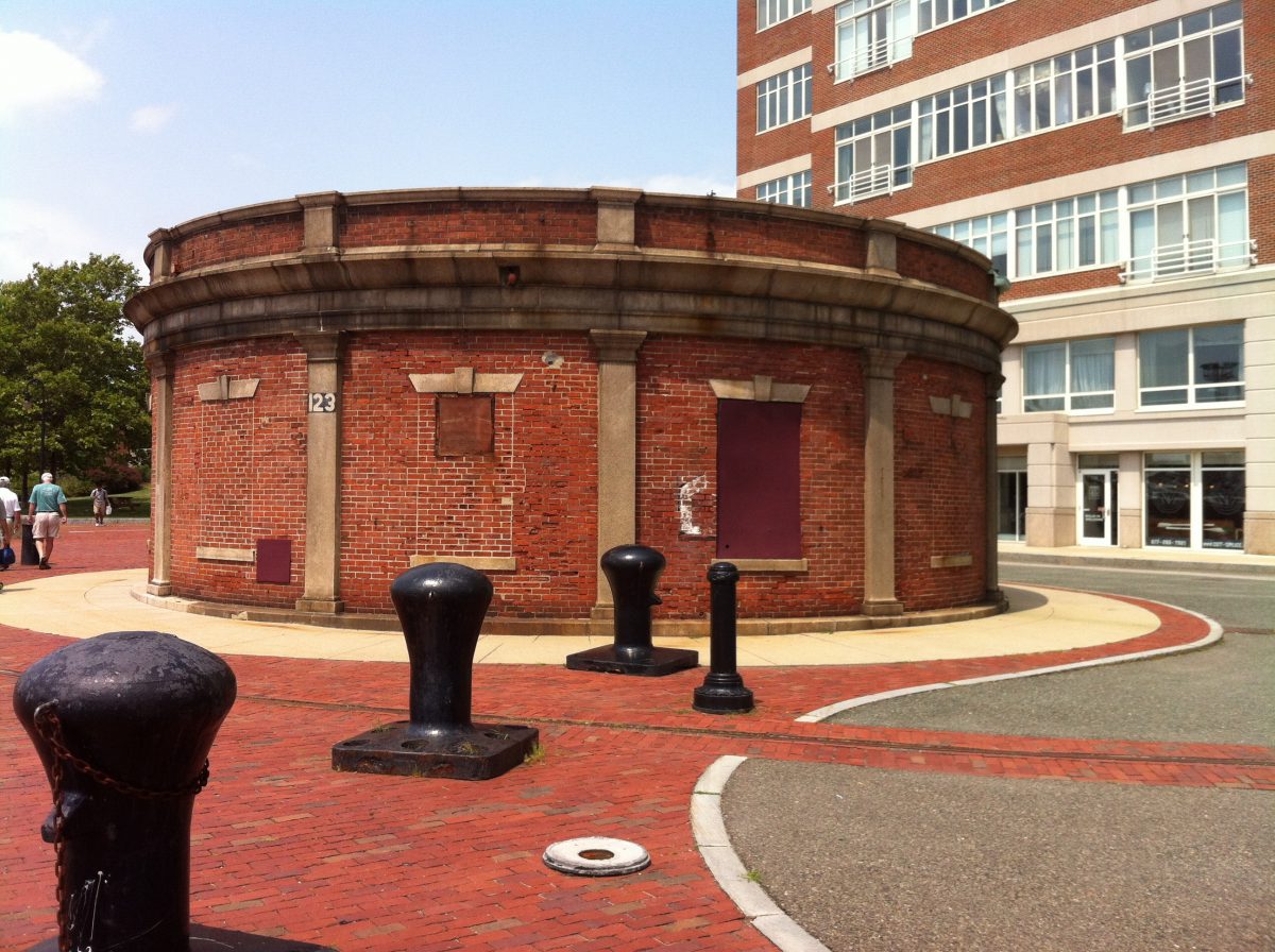 Pumphouse for Dry Dock 2, Charlestown Navy Yard, Boston (Photo: Sarah Sundin, July 2014)