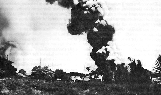 Japanese air attack on Nichols Field on Luzon, 10 December 1941 (US Army Center for Military History)