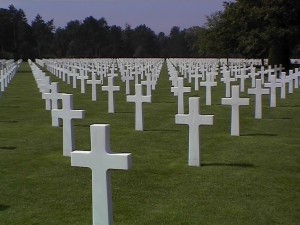 Normandy American Cemetery, over Omaha Beach, Colleville-sur-Mer, France, August 2007 (Photo: Sarah Sundin)