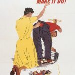 US poster urging mending clothes, 1943