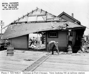 Damage to depot at US Naval Magazine, Port Chicago from 17 July 1944 explosion (US Naval History and Heritage Command)