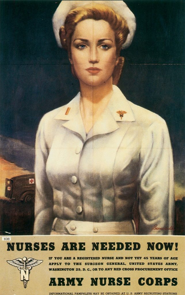 US Army Nurse Corps recruiting poster, 1945