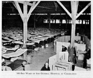 500-bed ward of US 6th General Hospital, Casablanca, French Morocco, 1943 (US Army Medical Dept)