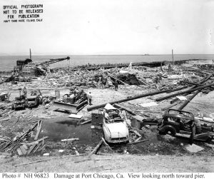 Damage at US Naval Magazine, Port Chicago from 17 July 1944 explosion. (US Naval History and Heritage Command)