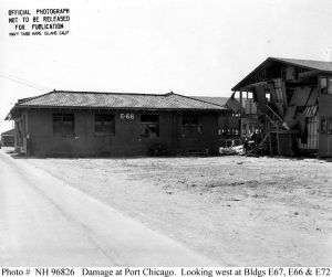Buildings damaged by the explosion at the US Naval Magazine, Port Chicago on 17 July 1944 (US Naval History and Heritage Command)