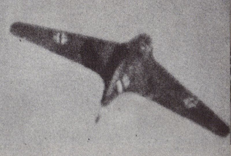 Messerschmitt Me 163 Komet being shot down by a US P-47 Thunderbolt, January 1945 (US Army Air Force)