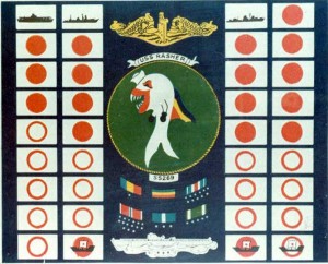 Battle flag of submarine USS Rasher, WWII (US Navy photo)