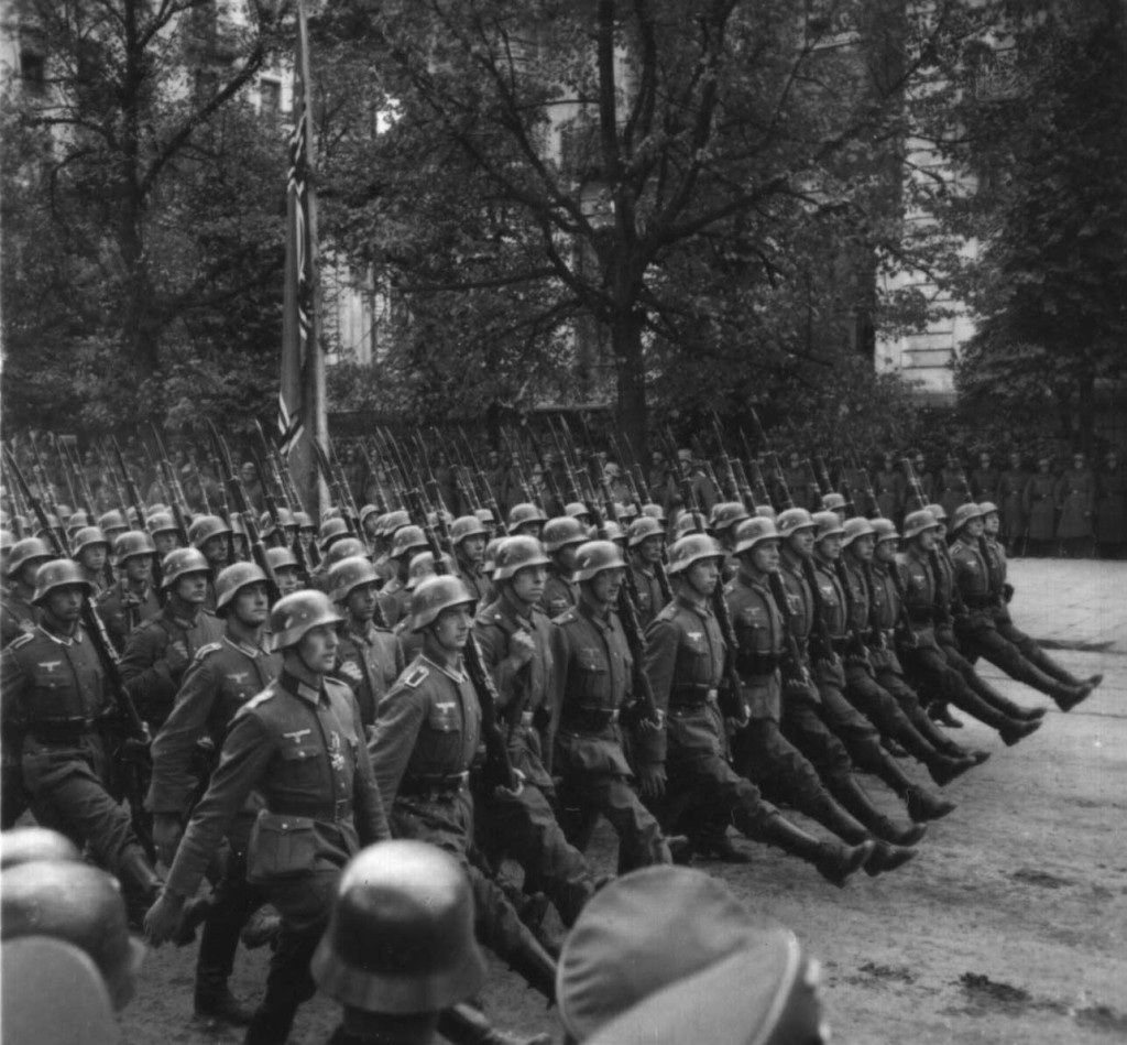 German troops marching through Warsaw, September 1939 (US National Archives)