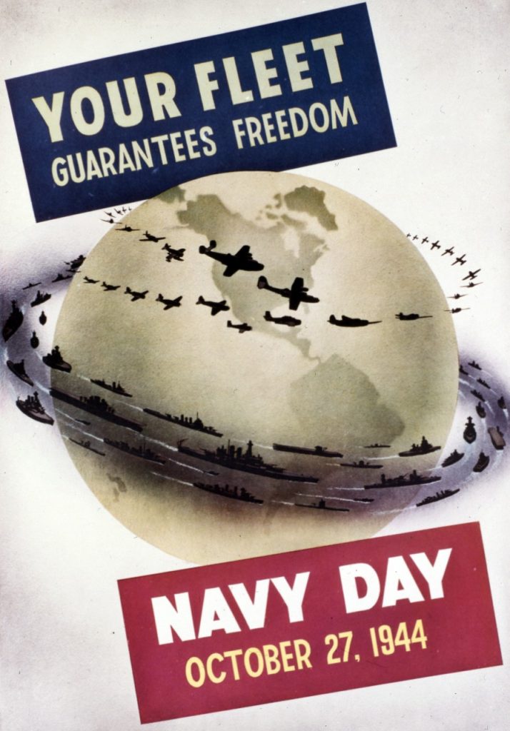 Poster for US Navy Day, 27 Oct 1944