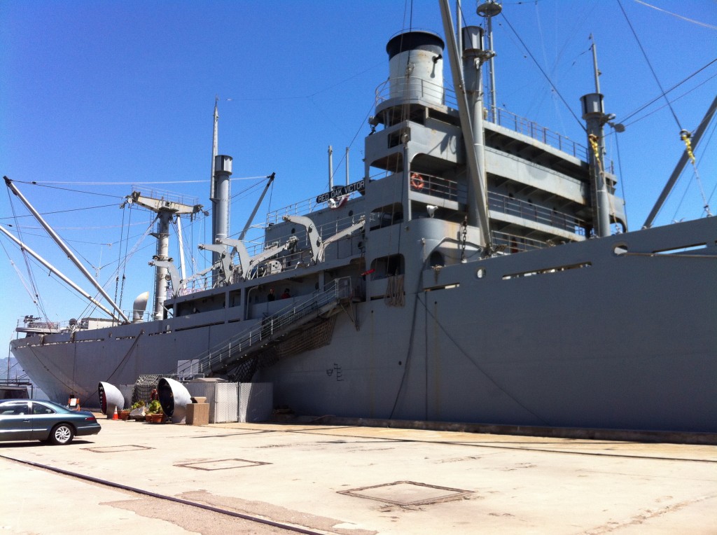 SS Red Oak Victory at Rosie the Riveter National Park, Richmond, CA, May 2014 (Photo: Sarah Sundin)