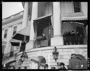 Inauguration of Franklin Delano Roosevelt at White House, 20 Jan 1945 (Library of Congress)