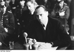 Count Helmuth von Moltke on trial in the Nazi People’s Court in Berlin, January 1945 (German Federal Archive, Bild 147-1277)