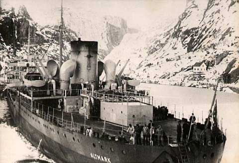 Altmark at Jøssingfjord, 16 Feb 1940 (public domain via WW2 Database)