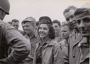 Navy Ensign Jane Kendeigh, the first flight nurse to arrive on Iwo Jima. (US Marine Corps photo)
