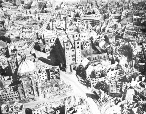 Destruction in Würzburg, Germany, April 1945 (US Army Center of Military History)