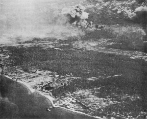 Amphibious landing area, Zamboanga Peninsula, March 1945. (US Army Center of Military History)