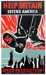 Poster of the US Committee to Defend America by Aiding the Allies, 1940-41