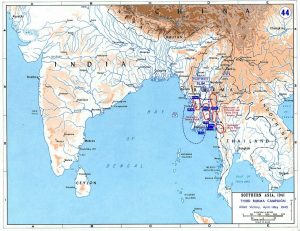 Allied Third Burma Campaign, April-May 1945 (US Military Academy map)