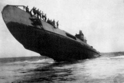 Grounded Dutch submarine O-19, 8 July 1945 (US Navy photo)