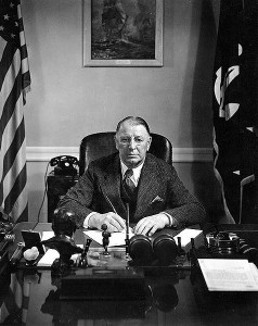 US Secretary of the Navy Frank Knox, Navy Department, Washington, DC, circa 1943 (US Navy photo 80-G-399009)