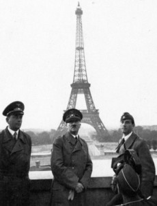 Albert Speer, Adolf Hitler, and sculptor Arno Breker in Paris, France, 23 Jun 1940 (US National Archives: 242-HLB-5073-20)