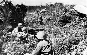 US 96th Division on the top of Yaeju-Dake Hill, Okinawa, Japan, 18 Jun 1945 (US Army photo)