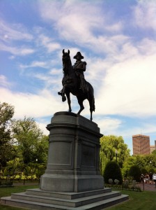 Statue of George Washington in the Public Garden in Boston (Photo: Sarah Sundin, July 2014)