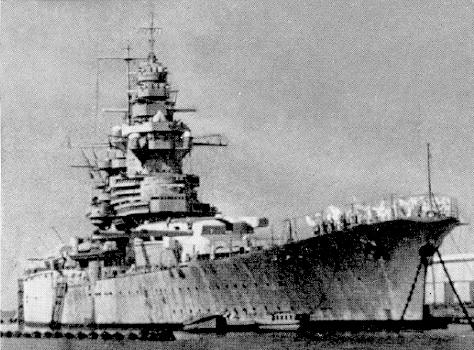 French battleship Richelieu at Dakar, 1941 (US Navy photo)