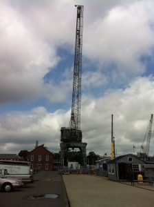 Crane at the Charlestown Navy Yard in Boston (Photos: Sarah Sundin, July 2014