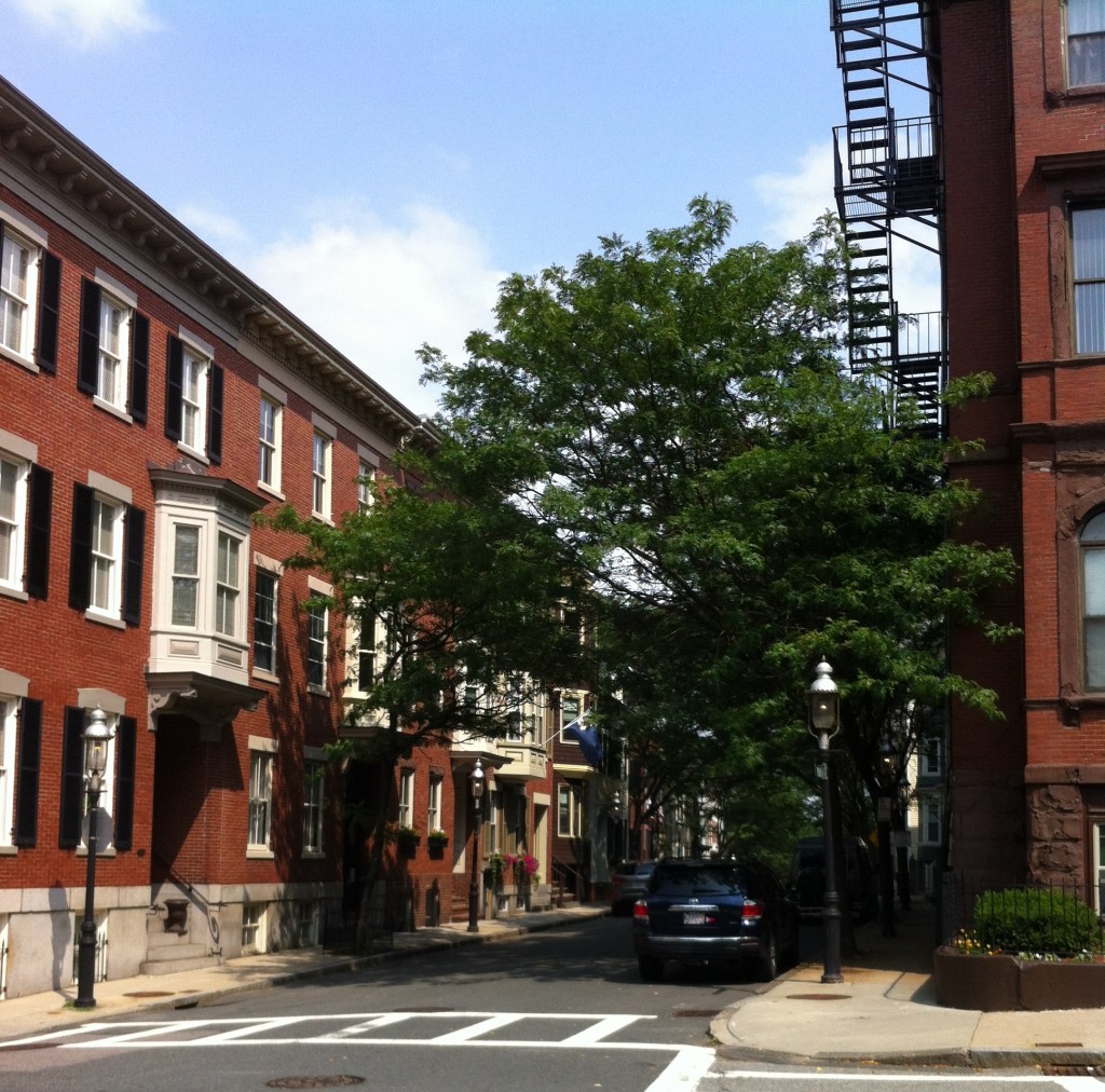 Looking down Tremont Street from Monument Square (Photo: Sarah Sundin, July 2014)