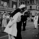 The famous kiss at Times Square, New York City, 14 Aug 1945 (Photographer: Victor Jorgensen; US National Archives: 80-G-413998)