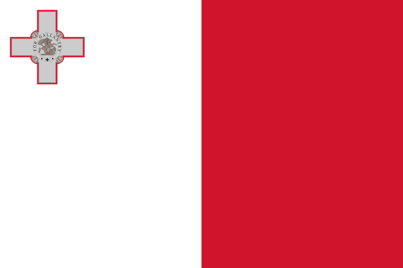 Flag of Malta, featuring the George Cross, awarded to Malta during WWII