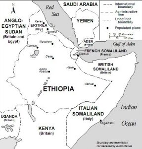 Map of East Africa, mid-1930s (Library of Congress)