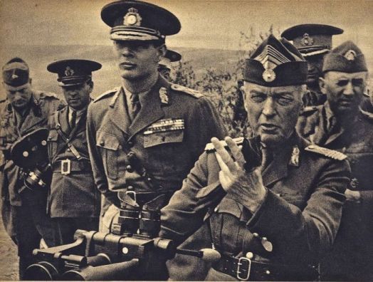 King Michael I of Romania and Gen. Ion Antonescu, August 1941 (public domain via Wikipedia)