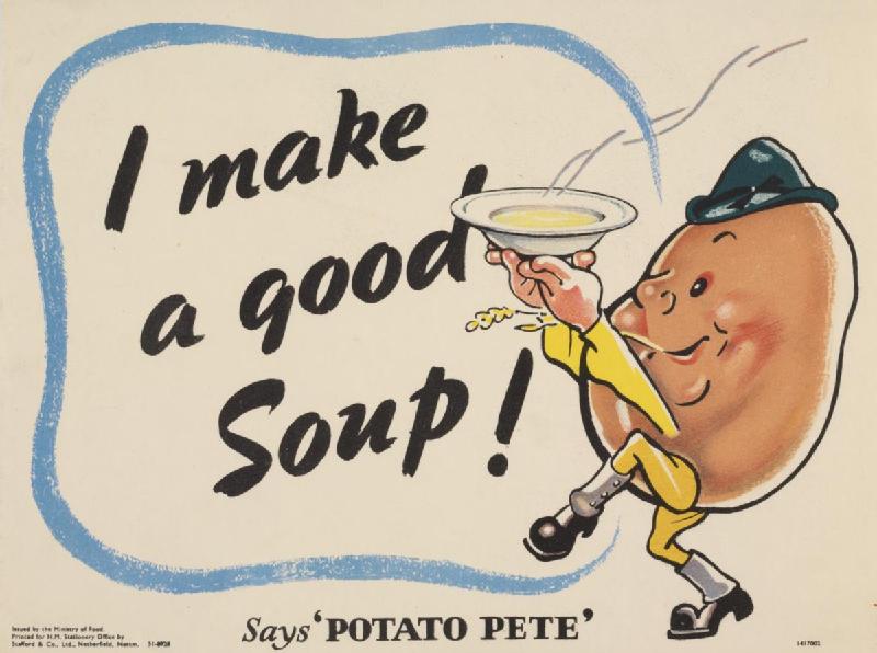 “Potato Pete” poster, British, WWII (Imperial War Museum)