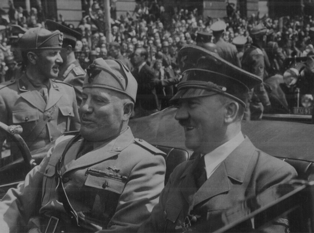 Mussolini and Hitler, Munich, Jun 1940 (US National Archives: 242-EB-7-38)