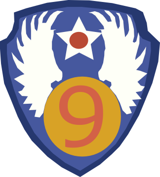 Shoulder patch of US Ninth Air Force, WWII