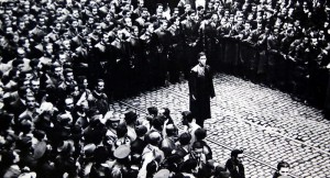 Leader Corneliu Zelea Codreanu and the Iron Guard in Bucharest, Romania, 1937 (public domain via Wikipedia)