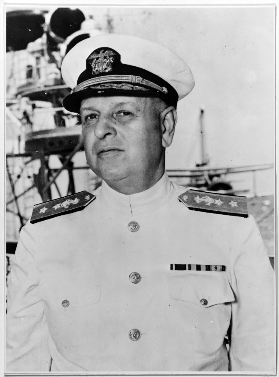 Adm. Husband Kimmel aboard USS San Francisco, 1939 (US Naval History and Heritage Command: NH 50266)