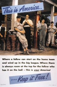 Baseball-themed recruiting poster, 1942
