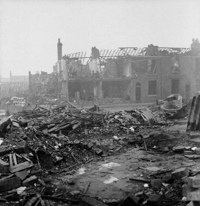 Bomb damage on James Street, Aston Newtown, Birmingham, 1940 (Imperial War Museum: D 4126)