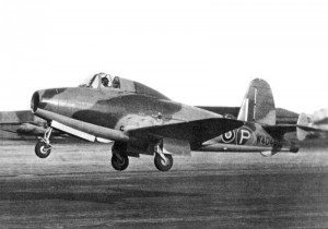 Gloster E.28/39, the first British aircraft to fly with a turbojet engine, Farnborough, Sqn Ldr J Moloney, c. 1941 (Imperial War Museum: CH14832A)