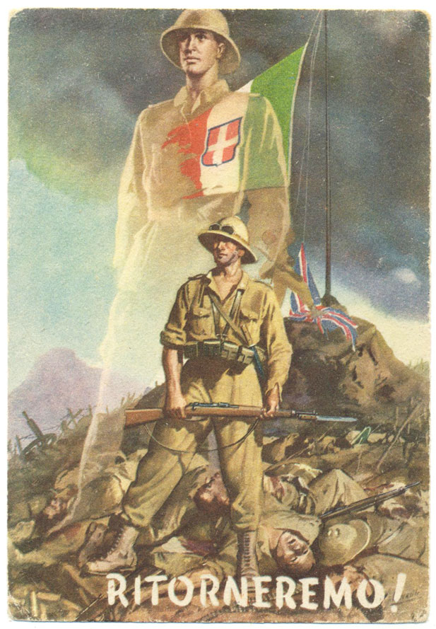 Poster calling Italians to avenge the defeat in East Africa, 1941 (public domain)