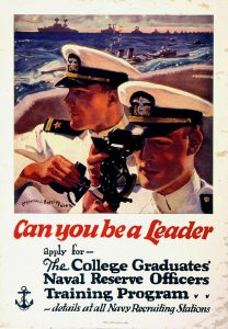 Poster for the College Graduates’ Naval Reserve Officers Training Program, WWII