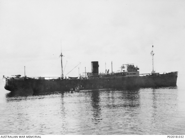 German armed merchant cruiser Pinguin in the Indian Ocean, 1941 (Australian War Memorial: P02018.032)