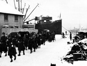 US Army troops arriving in Reykjavik, Iceland, January 1942 (US Army photo)
