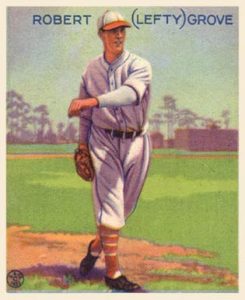 Baseball card for Lefty Grove, 1933 (Goudey Gum Company, public domain)